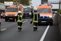 VU Auffahrunfall A 3 Rich Oberhausen kurz vor AS Koeln Dellbrueck P176